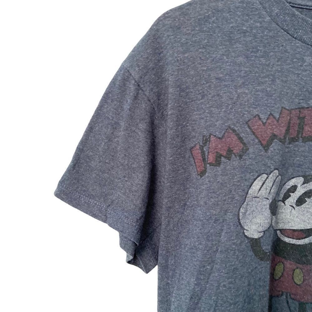 Disney I'm with Goofy Navy Blue Graphic Tee in Size Junior Large - Picture 5 of 7